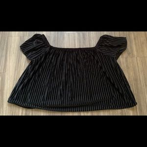 Off the Shoulder Velvet Top